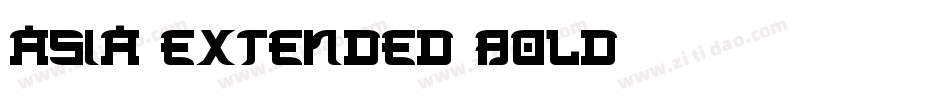 Asia Extended Bold字体转换
